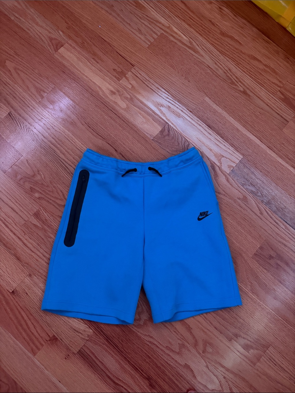 Nike Bright Blue Athletic Shorts with Black Zip Pocket